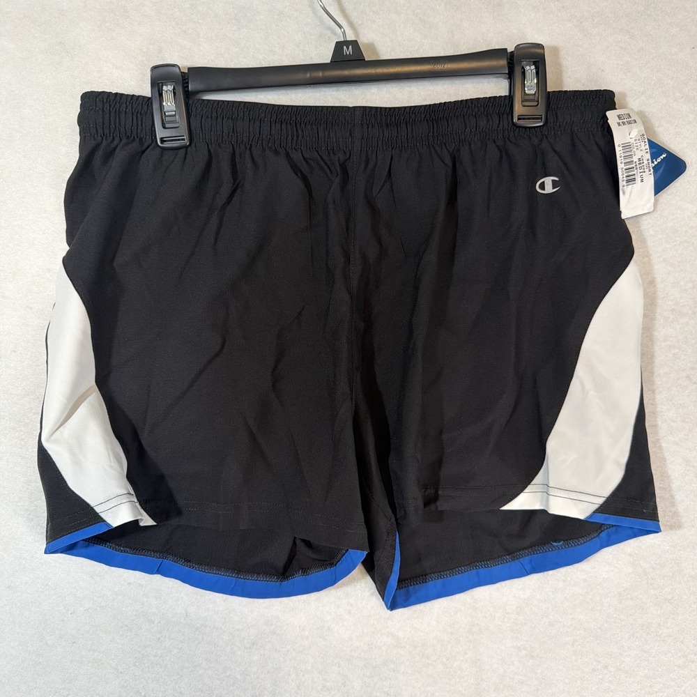 Champion Men's Double Dry Moisture Wicking Sport Shorts 4" Inseam Size M Black
